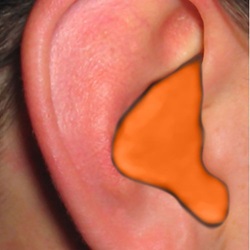 Radians Custom Molded Earplugs Poly Bag With Orange Plugs NRR 26 CEP001-O