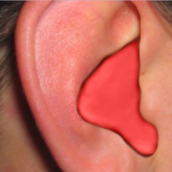 Radians Custom Molded Earplugs Poly Bag With Red Plugs NRR 26 CEP001-R