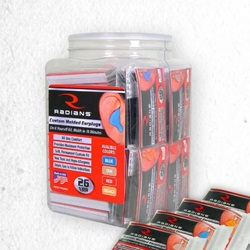 Radians Custom Molded Earplugs 32 Count Jar/ 8 Of Each Color In Poly Bags CEP032-MX