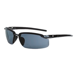 CrossFire ES5 Safety Glasses - Black Frame - Smoke Polarized Bifocal Lens CFS-29414RX