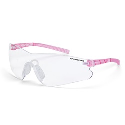 CrossFire Mini Blade Safety Glasses - Pink Temples - Clear Anti-Fog Lens CFS-32224AF