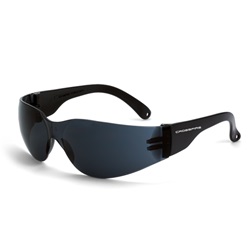 CrossFire Wrap Safety Glasses - Black Frame - Smoke Lens CFS-3341