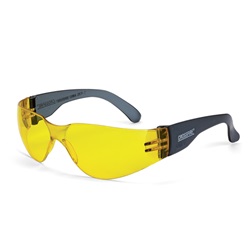 CrossFire Wrap Safety Glasses - Black Frame - Yellow Lens CFS-3345