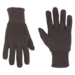 CLC Work Gloves - 100% Cotton Brown Jersey Gloves - Bulk Pack CLC2018L
