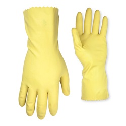 CLC Work Gloves - Three Pack Yellow Latex Cleaning Gloves CLCP2300