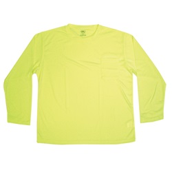 CLC SS08 Non-ANSI Long Sleeve Safety Shirt - Yellow/Lime CLC-SS08