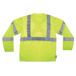 CLC SS12 Class 3 Long Sleeve Safety Shirt - Yellow/Lime CLC-SS12