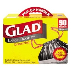 GLAD 30-Gallon Drawstring Outdoor Trash Bags CLO-70313