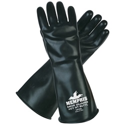 Memphis Gloves Butyl Gloves - 25 mil Smooth Finish CP25