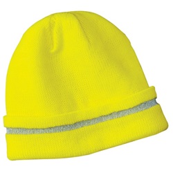 Cornerstone Safety Yellow Beanie with 3M Reflective Stripe CS800-Yellow