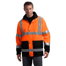 CornerStone ANSI Class 3 Waterproof Parka CSJ24-SafetyOrange