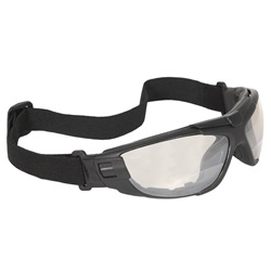 Radians Cuatro 4-In-1 Safety Glasses/Goggles - Smoke Foam Lined Frame - Clear Indoor/Outdoor Anti-Fog Bifocal Lens CTB9