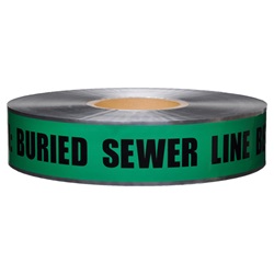 CAUTION BURIED SEWER LINE BELOW - Detectable Underground Warning Tape D2105G4-457