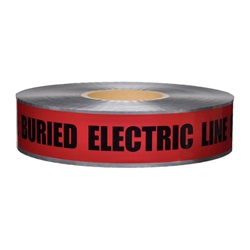 CAUTION BURIED ELECTRIC LINE BELOW - Detectable Underground Warning Tape D2105R6-457