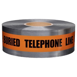 CAUTION BURIED TELEPHONE LINE BELOW - Detectable Underground Warning Tape D3105O54-457