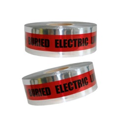 CAUTION BURIED ELECTRIC LINE BELOW - Detectable Underground Warning Tape D3105R6-457