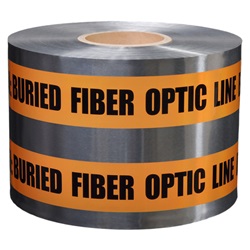 CAUTION BURIED FIBER OPTIC - Detectable Underground Warning Tape D6105O51-457