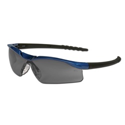 Crews Dallas Safety Glasses - Blue Frame - Gray Anti-Fog Lens DL312AF
