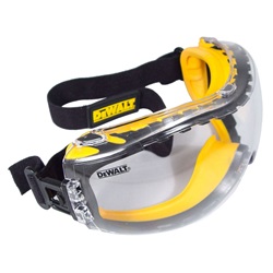 DeWalt DPG82-11 Concealer Goggles - Yellow Frame - Clear Anti-Fog Lens DPG82-11