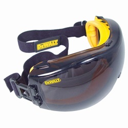 DeWalt DPG82-21 Concealer Goggles - Yellow Frame - Smoke Anti-Fog Lens DPG82-21
