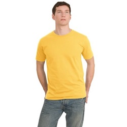 District Made DT104ORG Mens Organic Cotton Perfect Weight Crew Tee - Sun Yellow DT104ORG-Sun-Yellow
