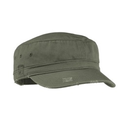 District DT605 Distressed Military Hat - Olive DT605-Olive
