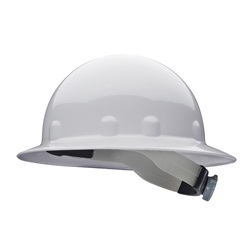 White Fibre Metal Full Brim Hard Hat E1RW-01