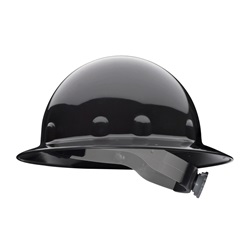 Black Fibre Metal Full Brim Hard Hat E1RW-11