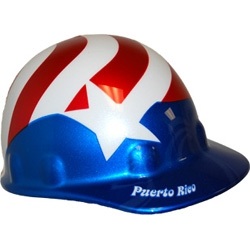 Fibre Metal Full Graphic Puerto Rico Flag Hard Hat E2RW00A390