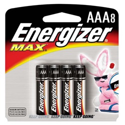AAA Energizer Batteries, Max Line, 8-pack E92BP-8
