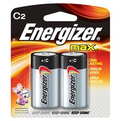 C Energizer Batteries, Max Line, 2-pack E93BP-2