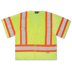ERB Safety Two-Tone ANSI Class 3 Safety Vest with Velcro Closure - Yellow/Lime ERB-S26-Lime
