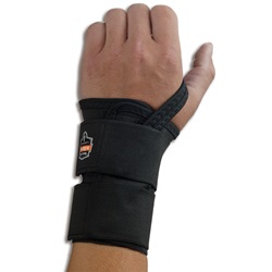 Ergodyne ProFlex 4010 Double Strap Wrist Support - Left Hand - Black ERGO-4010L-Black