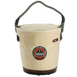 Ergodyne Arsenal 5736T Tapered Plastic Bottom Bucket - Top Included ERGO-5736T-White