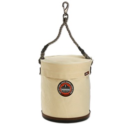 Ergodyne Arsenal 5743T Large Plastic Bottom Bucket with Swivel Clip - Top Included ERGO-5743T-White