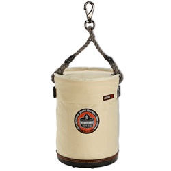 Ergodyne Arsenal 5744T Small Plastic Bottom Bucket with Swivel Clip - Top Included ERGO-5744T-White