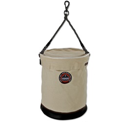 Ergodyne Arsenal 5745T XL Leather Bottom Bucket with Swivel Clip - Top Included ERGO-5745T-White