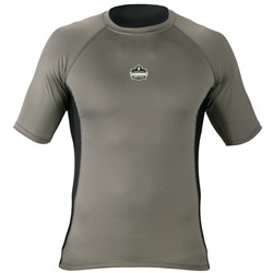 Ergodyne CORE 6410 Base Layer All Season Short Sleeve Shirt - Gray ERGO-6410-Gray