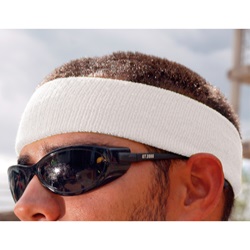 Ergodyne Chill-Its 6550 Head Sweatband - White ERGO-6550-White