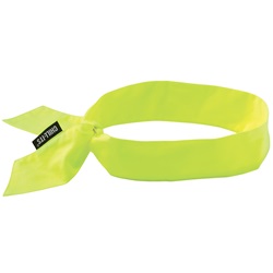 Ergodyne Chill-Its 6700 Cooling Bandana with Polymers & Tie Closure - Yellow/Lime ERGO-6700-Lime