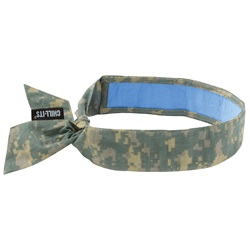 Ergodyne Chill-Its 6700CT Cooling Bandana with Towel & Tie Closure - Camo ERGO-6700CT-Camo