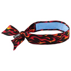 Ergodyne Chill-Its 6700CT Cooling Bandana with Towel & Tie Closure - Flames ERGO-6700CT-Flames