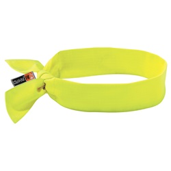 Ergodyne Chill-Its 6700FR Cooling FR Bandana with Polymers & Tie Closure - Yellow/Lime ERGO-6700FR-Lime