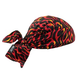 Ergodyne Chill-Its 6710CT Cooling Triangle Hat with PVA Towel - Flames ERGO-6710CT-Flames