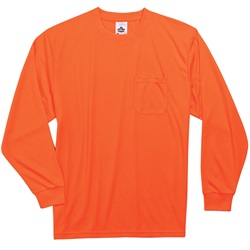 Ergodyne GloWear 8091 Non-Certified Long Sleeve Safety T-Shirt - Orange ERGO-8091-Orange