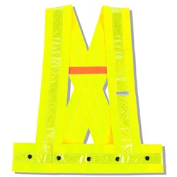 Ergodyne GloWear 8140HG Hi-Gloss Sash - Snap Closure - Yellow/Lime ERGO-8140HG-Lime