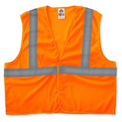 Ergodyne GloWear 8205HL Super Econo Vest - Velcro Closure - Orange ERGO-8205HL-Orange