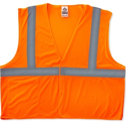 Ergodyne GloWear 8210HL Economy Vest - Velcro Closure - Orange ERGO-8210HL-Orange