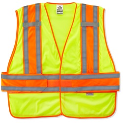 Ergodyne GloWear 8240HL Two-Tone Expandable Vest - Velcro Closure - Yellow/Lime ERGO-8240HL-Lime
