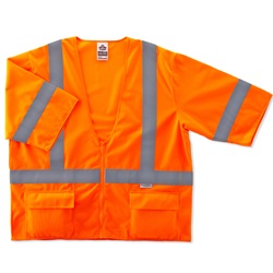 Ergodyne GloWear 8325Z Standard Vest - Zipper Closure - Orange ERGO-8325Z-Orange